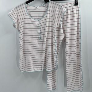Lake Pajama Set Pima Cotton Maternity Size Small